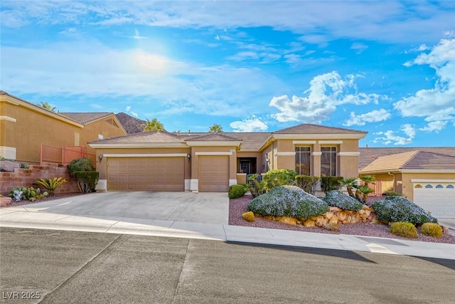 view of front of house featuring a garage