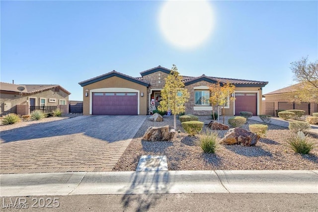 view of front of house featuring a garage