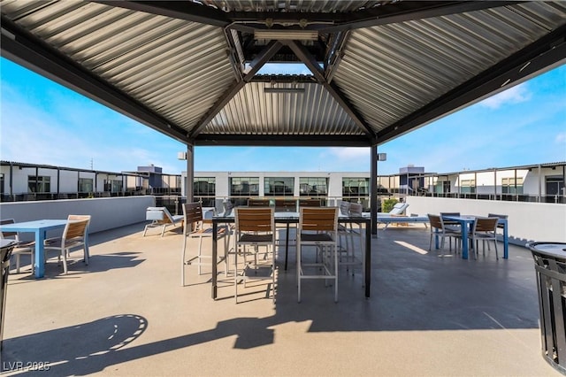 view of patio / terrace featuring a gazebo