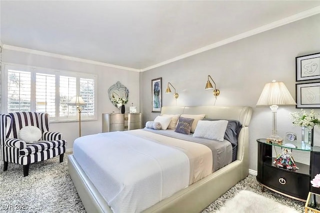 730 S Royal Crest Cir Unit 424, Las Vegas, NV 89169 - bedroom with crown molding, baseboards, and carpet flooring