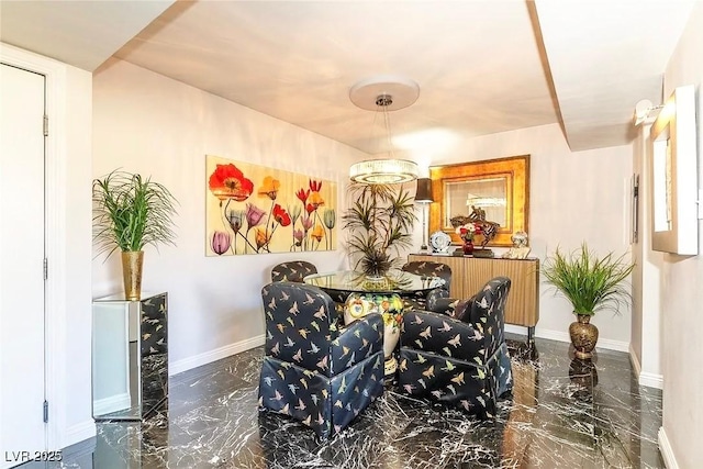 730 S Royal Crest Cir Unit 424, Las Vegas, NV 89169 - dining space with marble tiled floors and baseboards