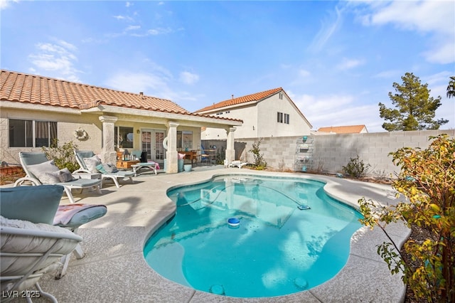 view of pool with a patio area