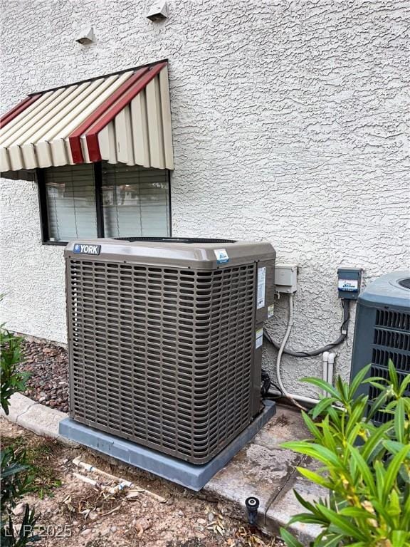 exterior details with central AC unit