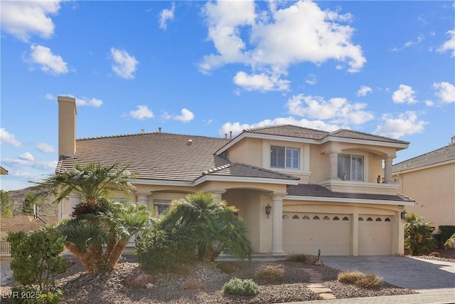 view of front of house featuring a garage