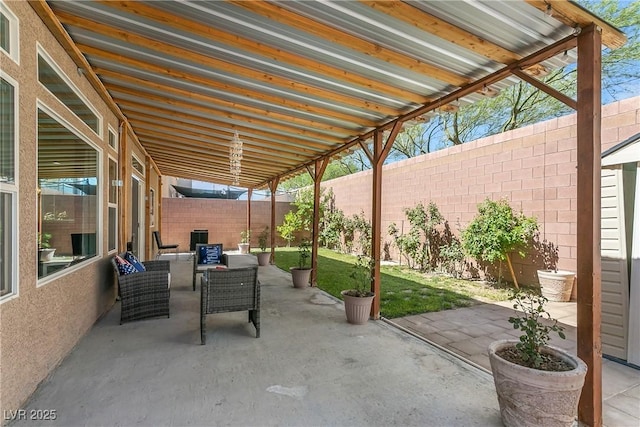 view of patio / terrace featuring outdoor lounge area