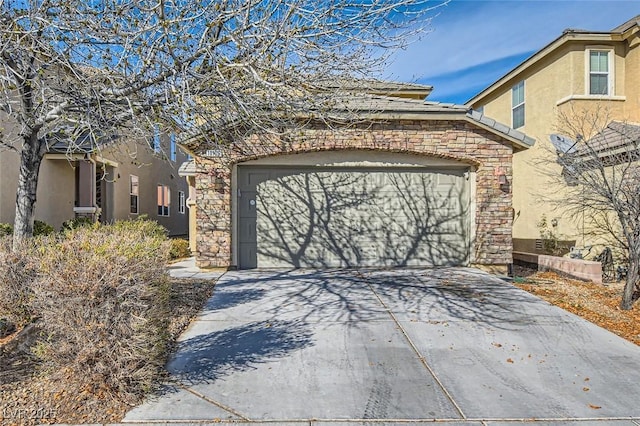 exterior space featuring a garage