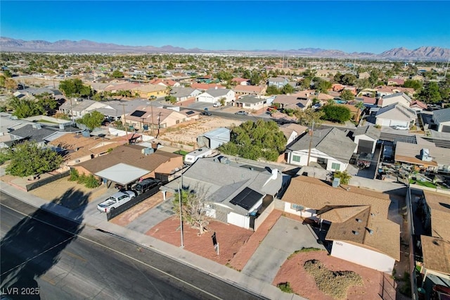 bird's eye view with a mountain view