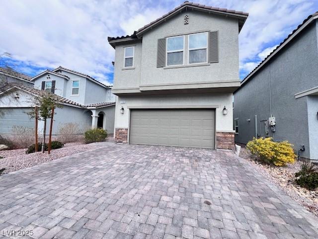 view of property featuring a garage