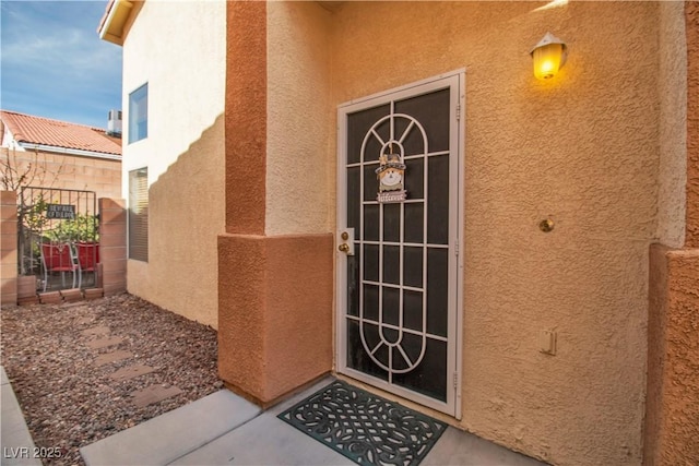 view of doorway to property