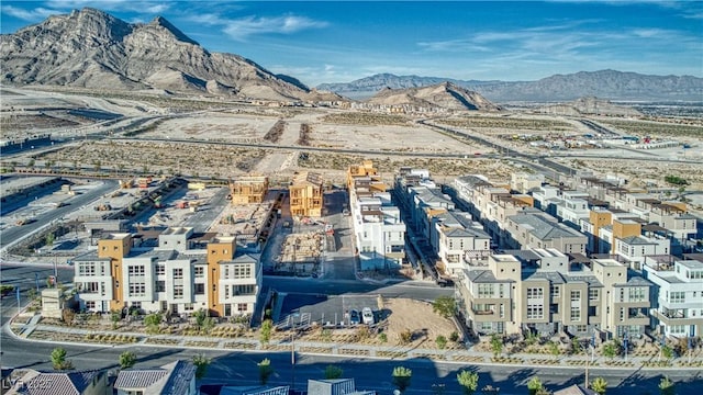 aerial view featuring a mountain view