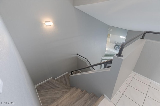 6250 W Flamingo Rd Unit 7, Las Vegas, NV 89103 - stairway with hardwood / wood-style flooring