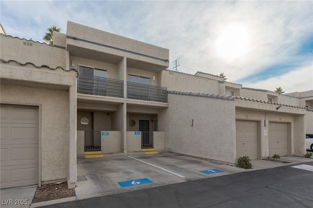 view of property featuring a garage