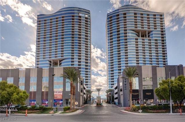 view of building exterior featuring a view of city