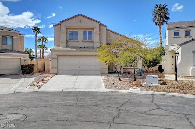 front of property featuring a garage