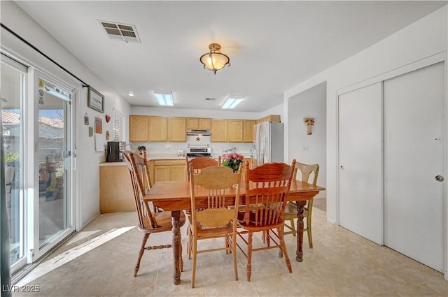 view of dining area