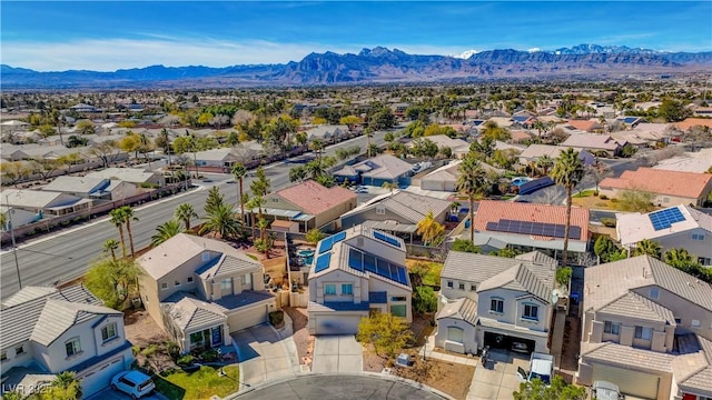 aerial view with a mountain view