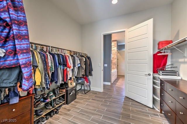 view of walk in closet