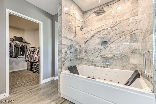 bathroom with a washtub