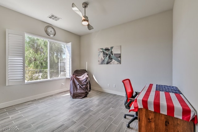 office featuring light wood-type flooring