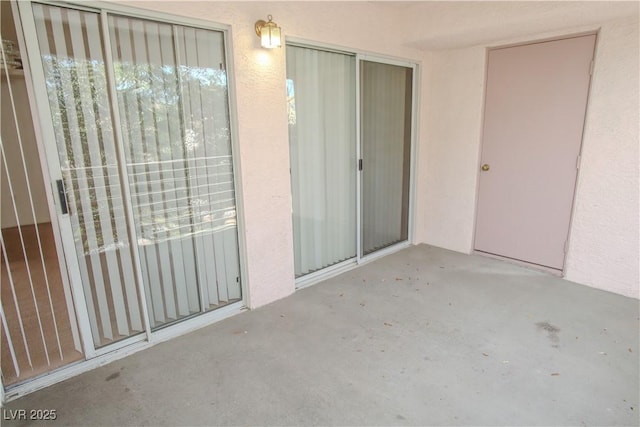 interior space with a patio area