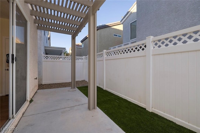 view of patio / terrace with a pergola