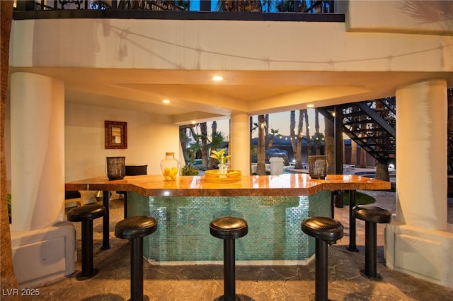 view of bar