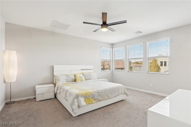 9690 Hiking Ave, Las Vegas, NV 89166 - bedroom featuring light carpet, visible vents, and baseboards