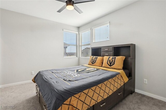 9690 Hiking Ave, Las Vegas, NV 89166 - bedroom with a ceiling fan, carpet, and baseboards