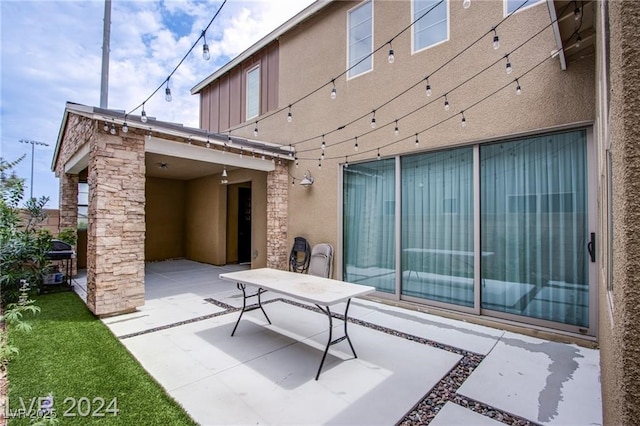 view of patio / terrace with a grill