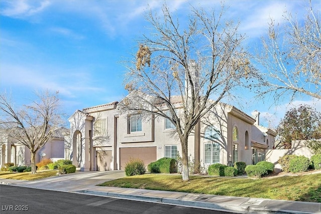 view of property featuring a garage