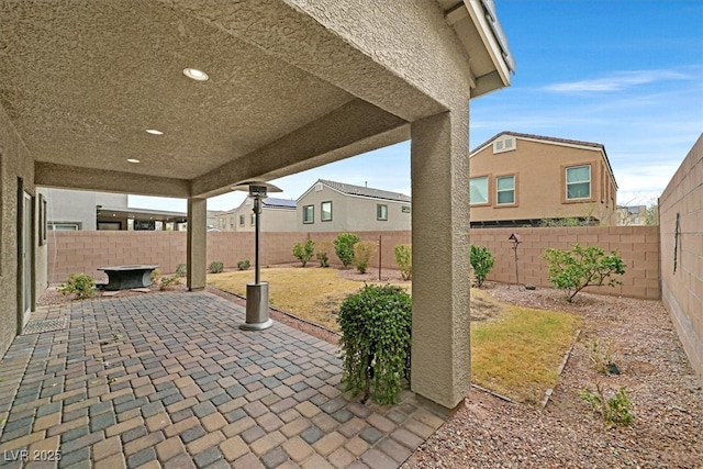 view of patio / terrace with a fenced backyard