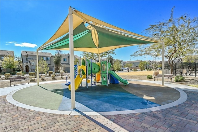 community playground featuring fence