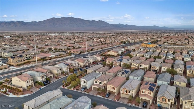 aerial view with a mountain view