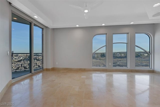 9103 Alta Dr Unit 404, Las Vegas, NV 89145 - unfurnished room featuring baseboards, plenty of natural light, and recessed lighting