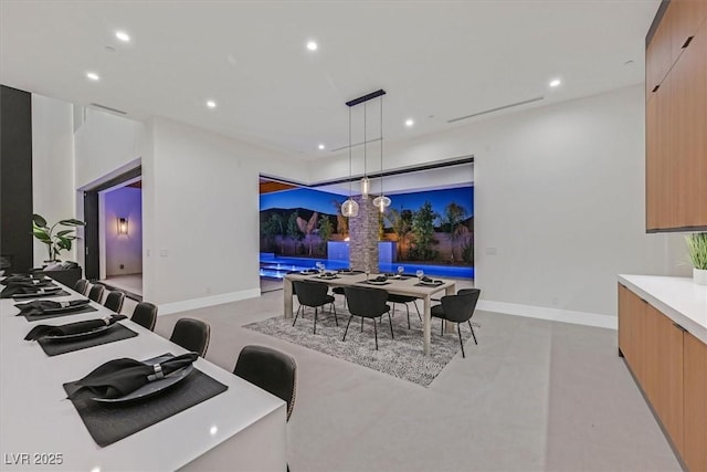 view of dining area