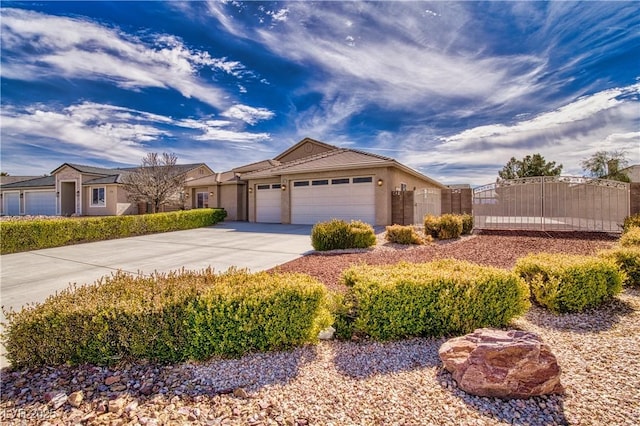 ranch-style house featuring a garage