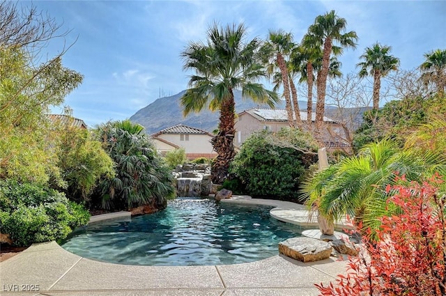 pool with a mountain view