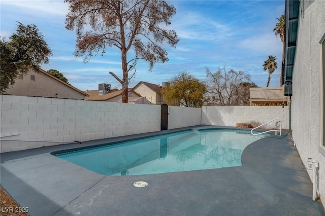 view of pool with a fenced in pool and a fenced backyard