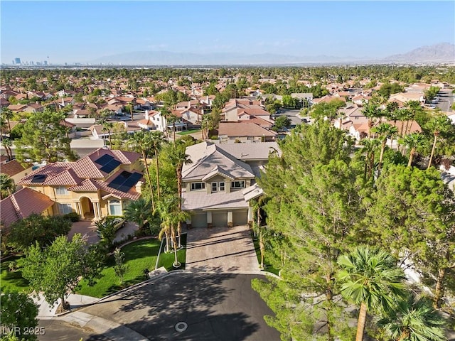 bird's eye view featuring a residential view