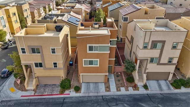 aerial view with a residential view