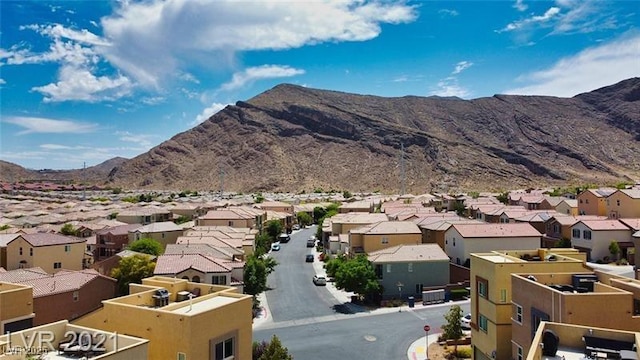 view of mountain feature with a residential view