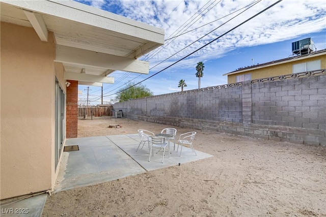 view of patio / terrace featuring a fenced backyard