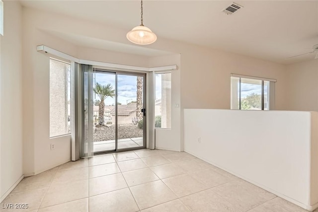 538 Cypress Gardens Pl, Henderson, NV 89012 - spare room with light tile patterned floors, visible vents, and a ceiling fan