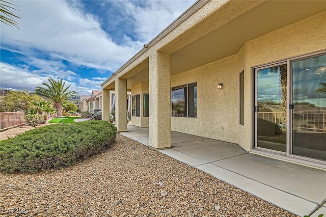 538 Cypress Gardens Pl, Henderson, NV 89012 - exterior space with a patio area, fence, and stucco siding