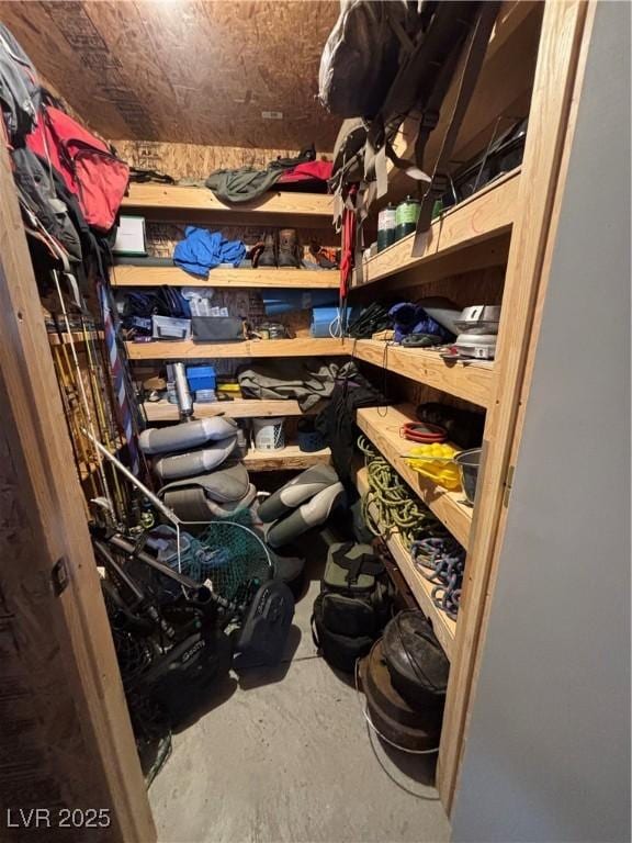 view of storage area