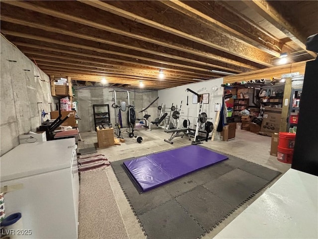 view of exercise area