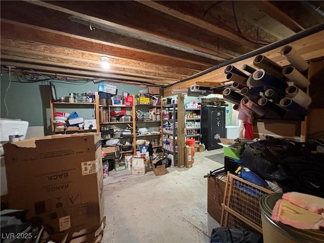 view of storage area