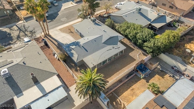 drone / aerial view with a residential view