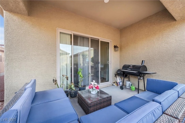 view of patio featuring grilling area