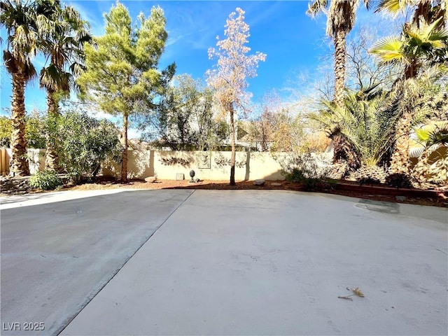 view of patio with a fenced backyard